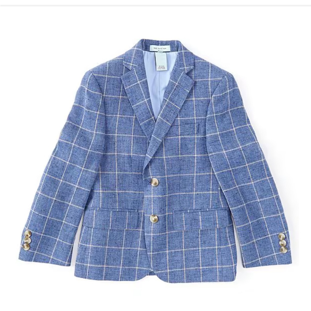 Blue Checkered Men's Blazer